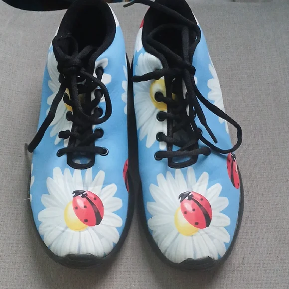 Floral Ladybug Sneakers - Picture 2 of 3